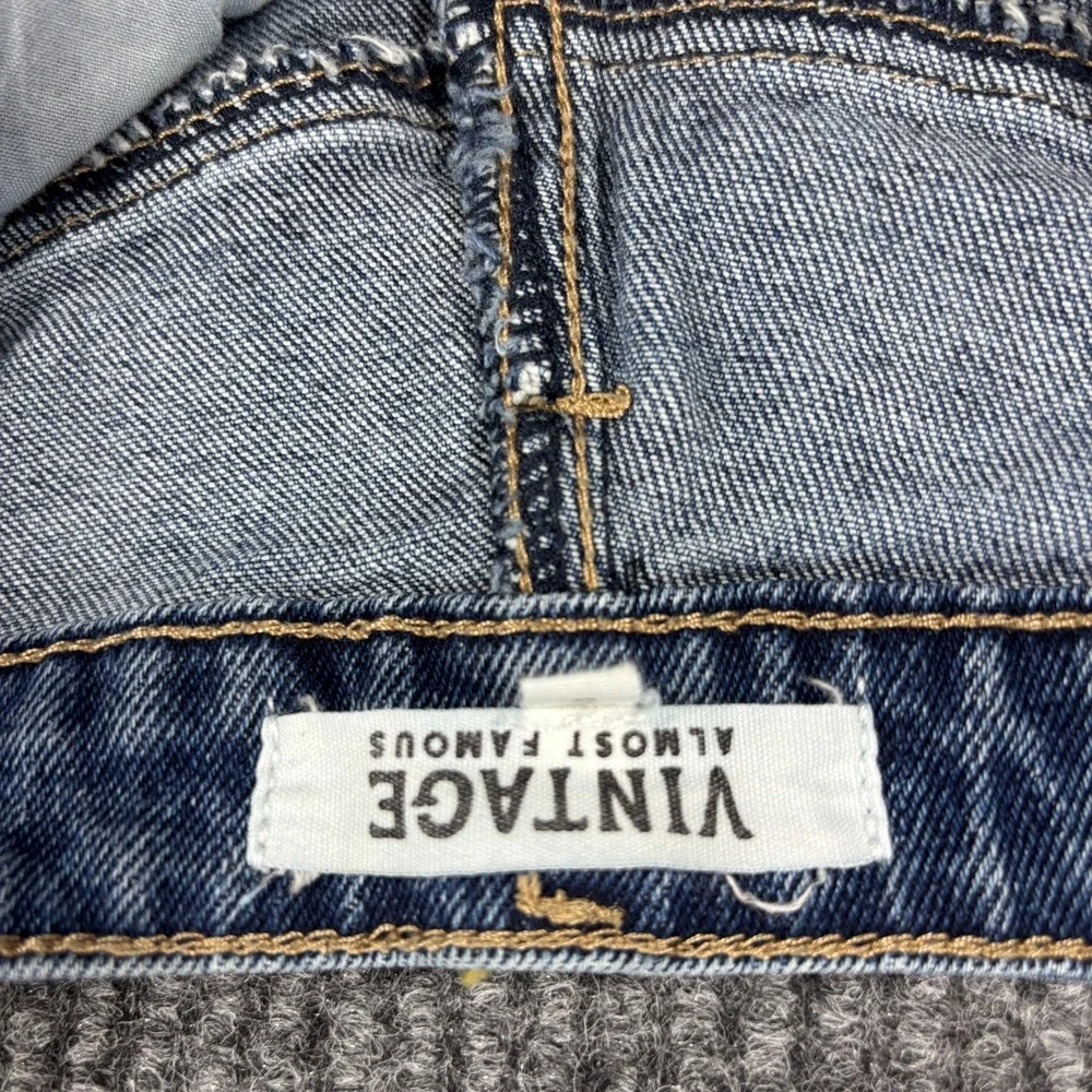 Vintage Almost‎ Famous Distressed Skinny Fit Jeans Women 3 Blue Stretch Comfort
